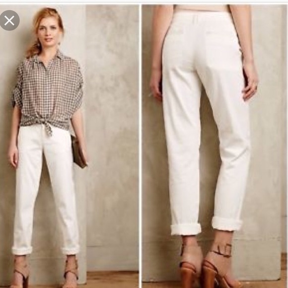 Anthropologie Pants - Anthropologie Pilcro and letterpress .White Chinos